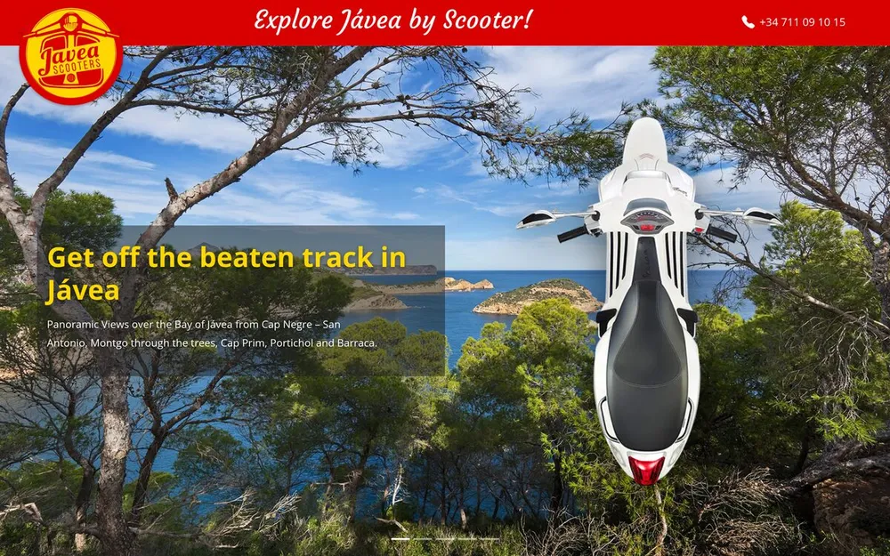 Javea Scooters website, built by SourceCode