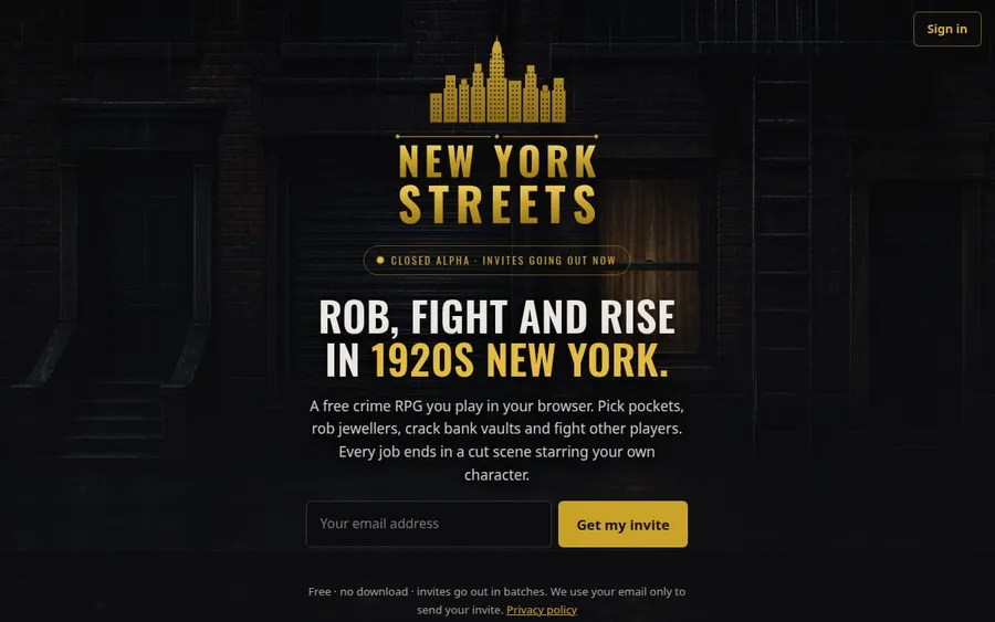 New York Streets website, built by SourceCode