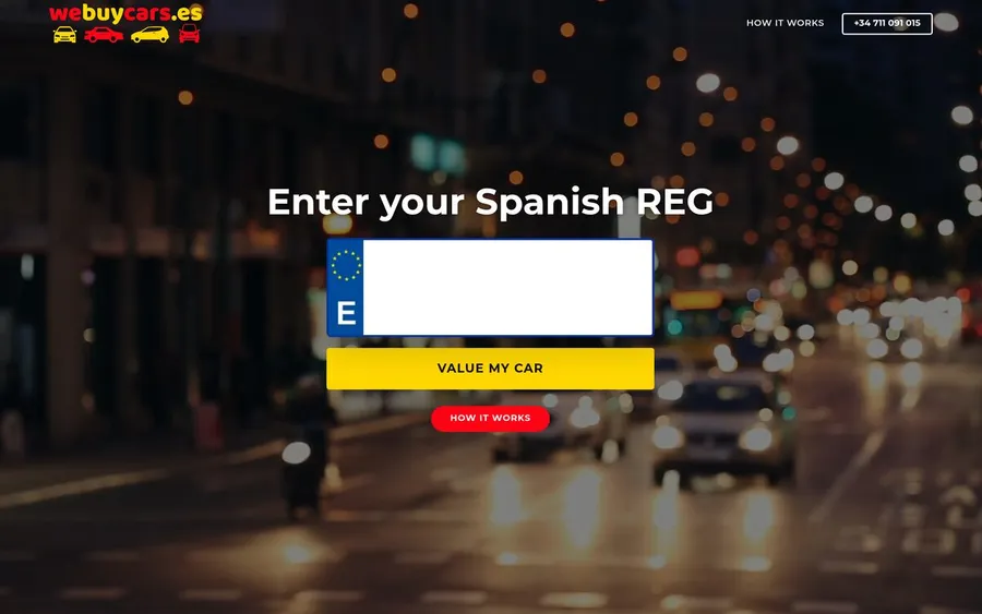 Webuycars.es website, built by SourceCode